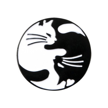 Значок "Коты Инь-Ян" BR267
