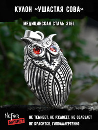 Кулон Ушастая Сова TS501r