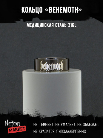 Кольцо из нержавеющей стали Behemoth 8 мм KSS711b