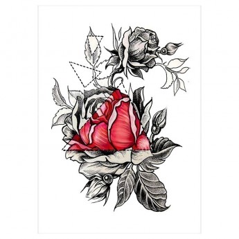 Временная татуировка Роза. tat350