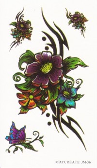 Временная татуировка Цветы 34557