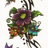 Временная татуировка Цветы 34557
