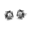  Серьга из нержавеющей стали Череп с крестом HPN778