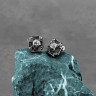  Серьга из нержавеющей стали Череп с крестом HPN778
