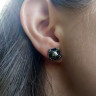  Серьга из нержавеющей стали Череп с крестом HPN778