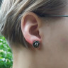  Серьга из нержавеющей стали Череп с крестом HPN778