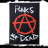 Нашивка большая Punk's Not Dead НБД173