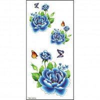 Временная татуировка Синие Розы. 34203