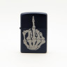 Зажигалка чёрная Костяной Палец NFZB036