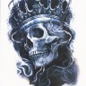 Временная татуировка  Череп в короне 34360