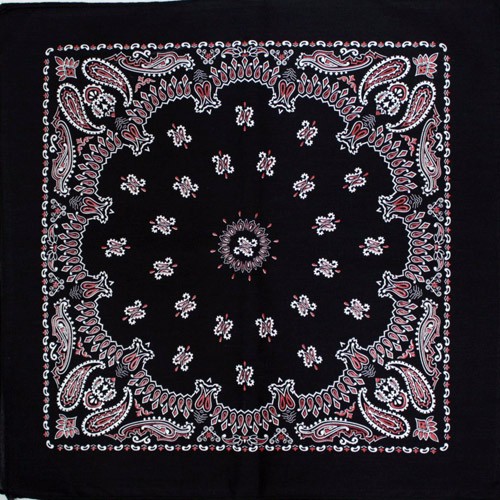 Bandana Uzor Chernaya S Belo Krasnym Risunkom