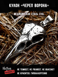 Кулон Череп Ворона TS507