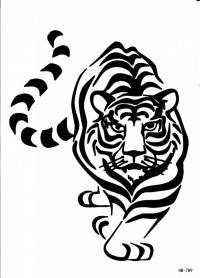 Временная татуировка Крадущийся тигр 34216
