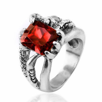Кольцо Когти с красным камнем FR005