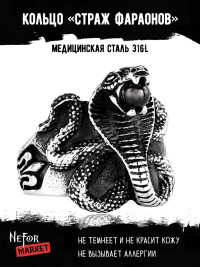 Кольцо из нержавеющей стали Страж Фараонов KSS127