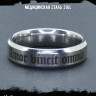 Кольцо из нержавеющей стали Amor vincit omnia 6 мм KSS590