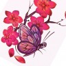 Одноразовая тату-переводилка Бабочки и цветы tat071