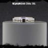Кольцо из нержавеющей стали Кардиограмма 4 мм KSS752