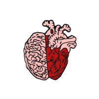 Значок Сердце+мозг BR038