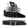 Ремень клёпаный пирамида 3 ряда BELT03
