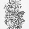 Временная татуировка Цветы 34417
