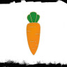 Значок металлический Морковка BR219