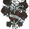 Временная татуировка Крест и розы 33740