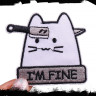 Термонашивка Котик "I'm Fine" TNV432