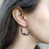 Серьги из нержавеющей стали Венок Смерти (пара) HPN798