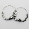Серьги из нержавеющей стали Венок Смерти (пара) HPN798