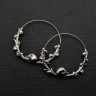 Серьги из нержавеющей стали Венок Смерти (пара) HPN798