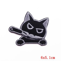 Термонашивка Котик с ножом TNV435