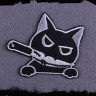 Термонашивка Котик с ножом TNV435 Термонашивка Котик с ножом TNV435