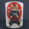 Кружка стеклянная Котик-Самурай MM002