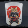 Кружка стеклянная Котик-Самурай MM002