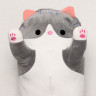 Плюшевый Котик с пледом (серый) PSH50