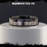 Кольцо из нержавеющей стали Black metal 6 мм KSS603b