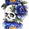 Временная татуировка Череп в цветах 33759