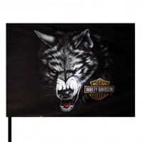 Флаг Harley Davidson (волк) ФЛГ013