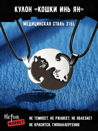 Кулон Кошки Инь Ян TS595